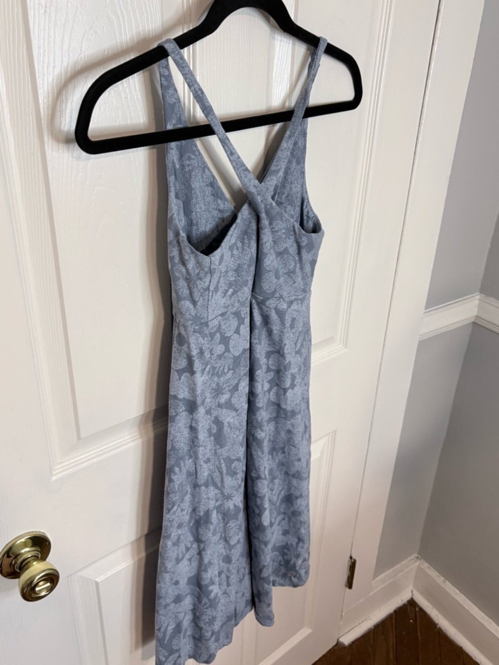 Patagonia Amber Dawn Dress Small Blue Floral Strappy Back Outdoor Casual - Picture 8 of 11
